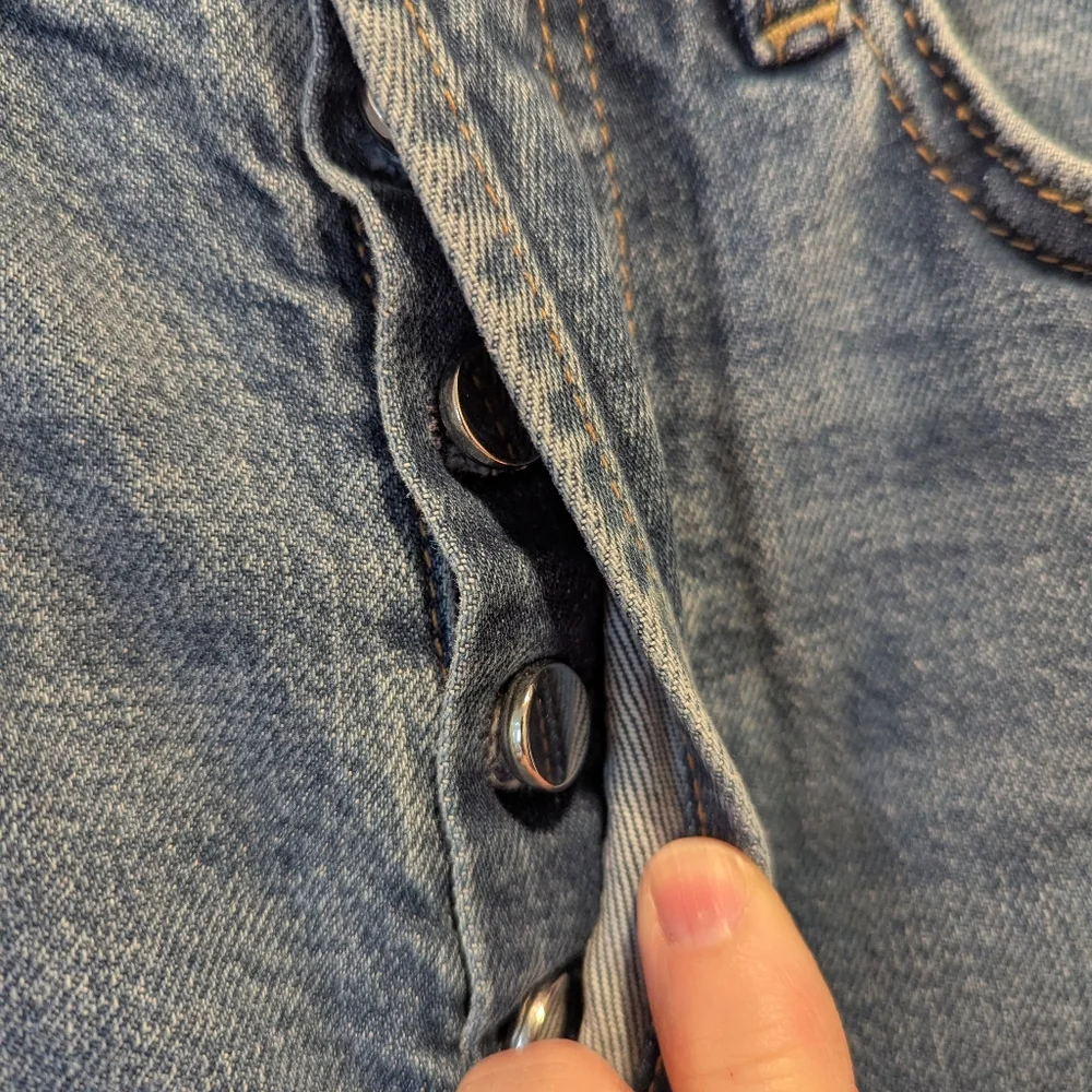 Anine Bing Roxanne Button Fly Split Hem Denim Blue Jeans Size 26 *GUC - Picture 8 of 13